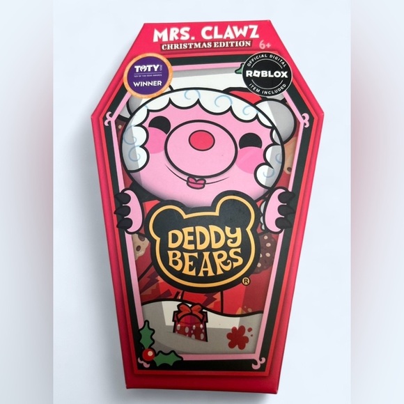 roblox Other - Deddy Bears MRZ. CLAWZ Coffin 6” Plush WITH ROBLOX DIGITAL ITEM - NEW SEALED